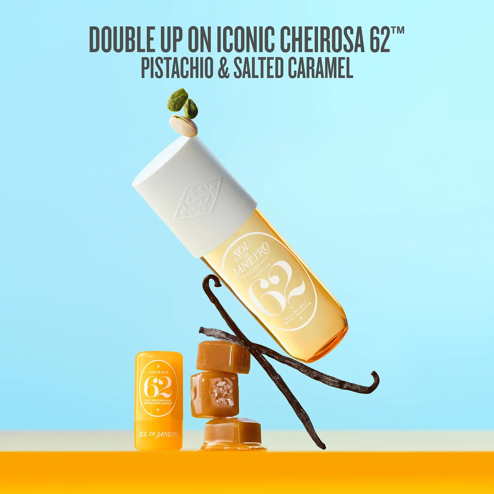 Double up on iconic cheirosa 62 pistachio & salted caramel