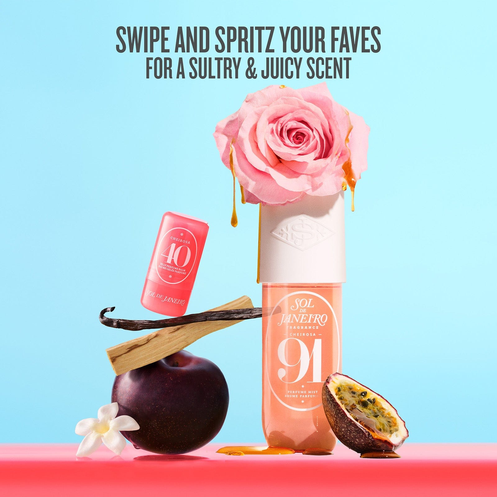 Swipe and spritz your faves for a sultry & juicy scent