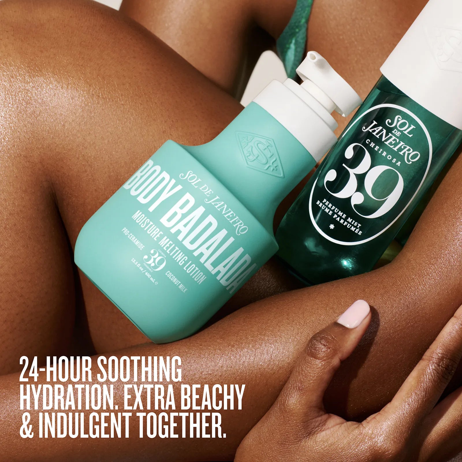 24-hour soothing hydration. extra beachy and indulgent together