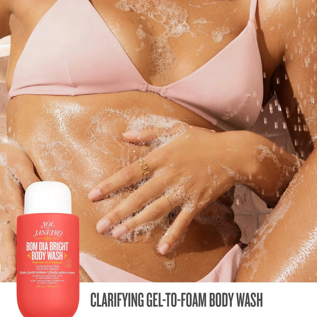 clarifying gel-to-foam body wash