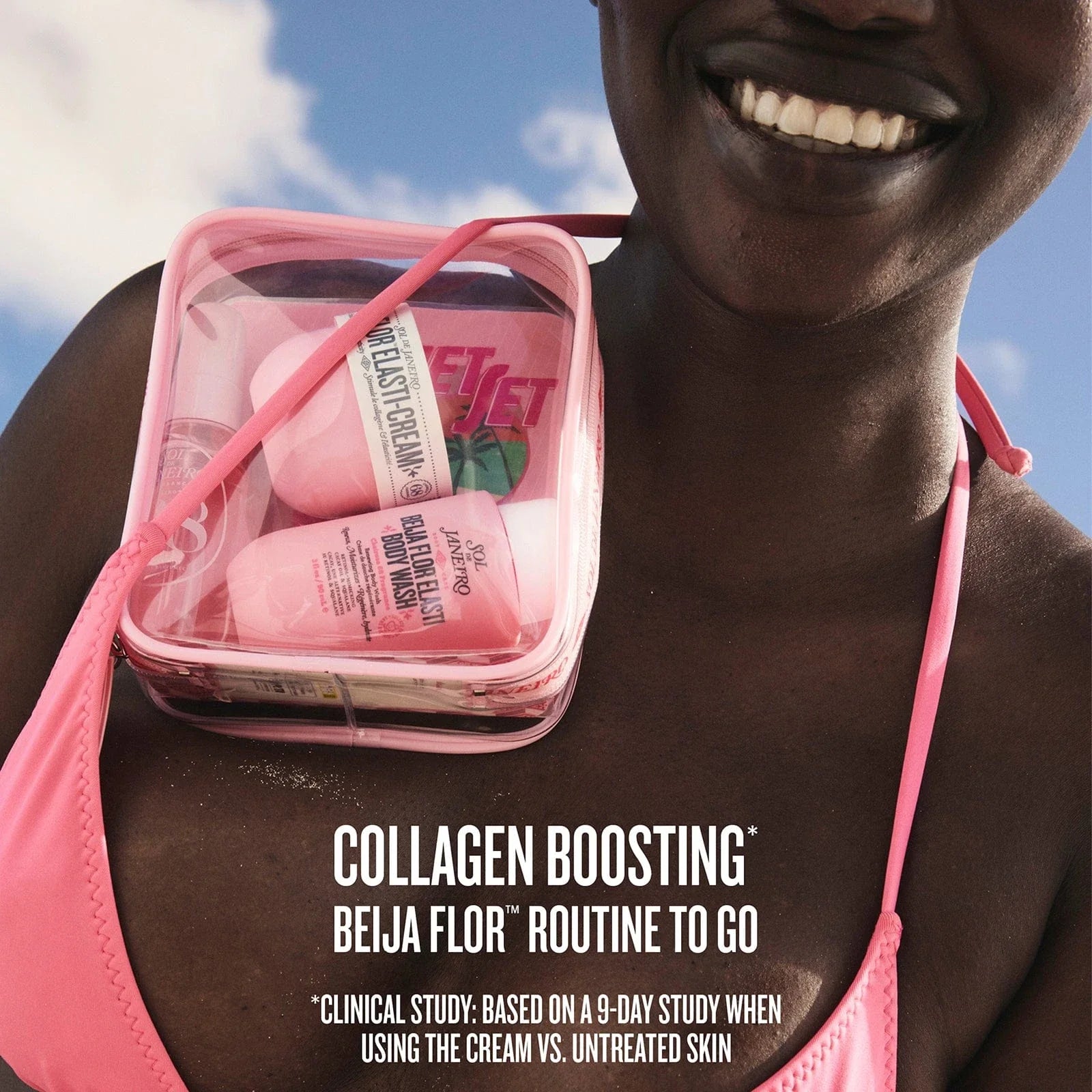 collagen boosting* beija flor routine to go *clinical study: based on a 9-day study when using the cream vs. untreated skin