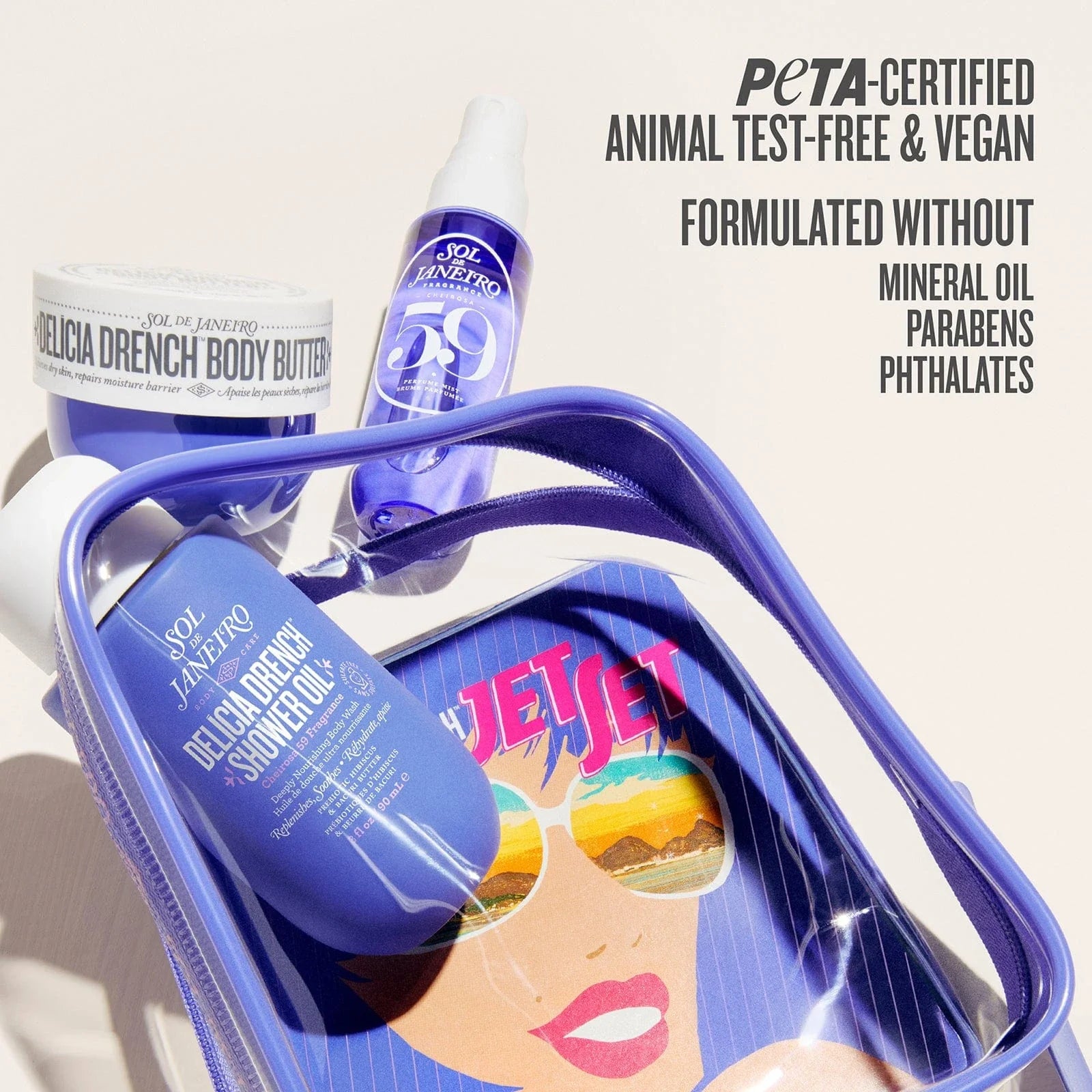 peta-certified animal test-free & vegan formulated without mineral oil, parabens, phthalates 