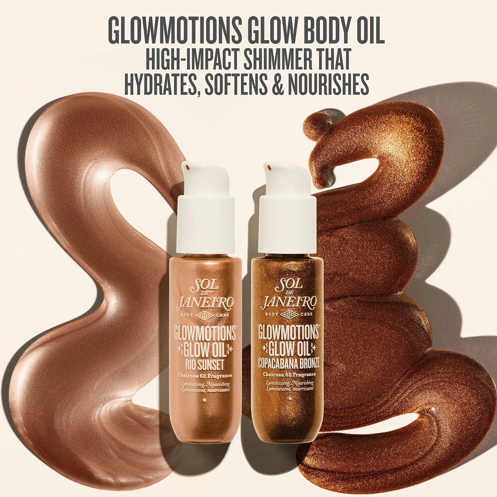 Glowmotions glow body oil high-impact shimmer that hydrates, softens and nourishes