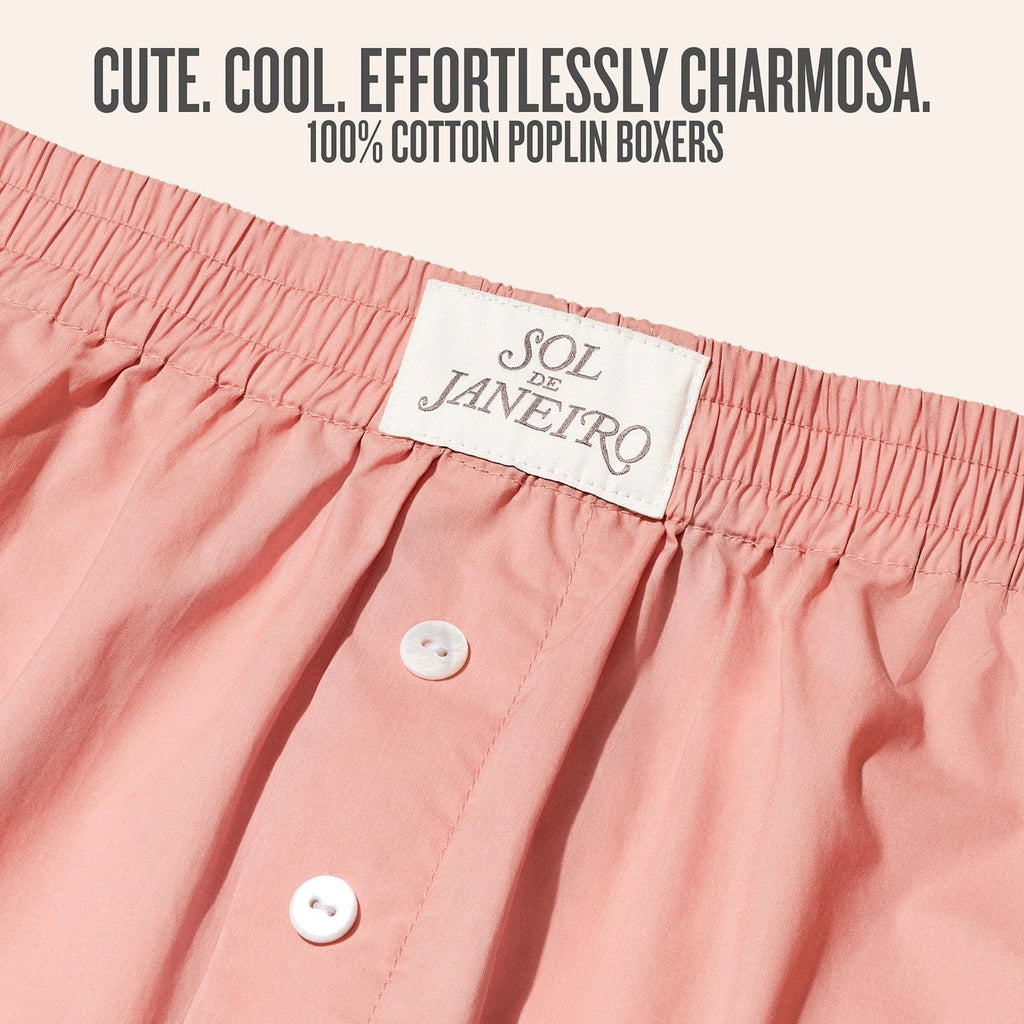 cute. cool. effortlessly charmosa. 100% cotton poplin boxers