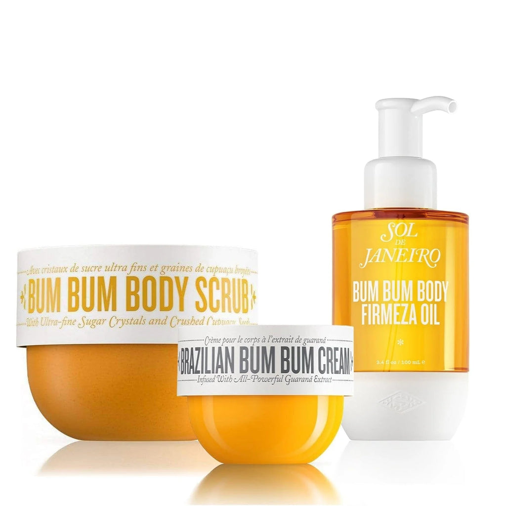 Ultimate firming ritual bundle - bum bum body scrub 220g, firmeza oil, bum bum cream 75ml