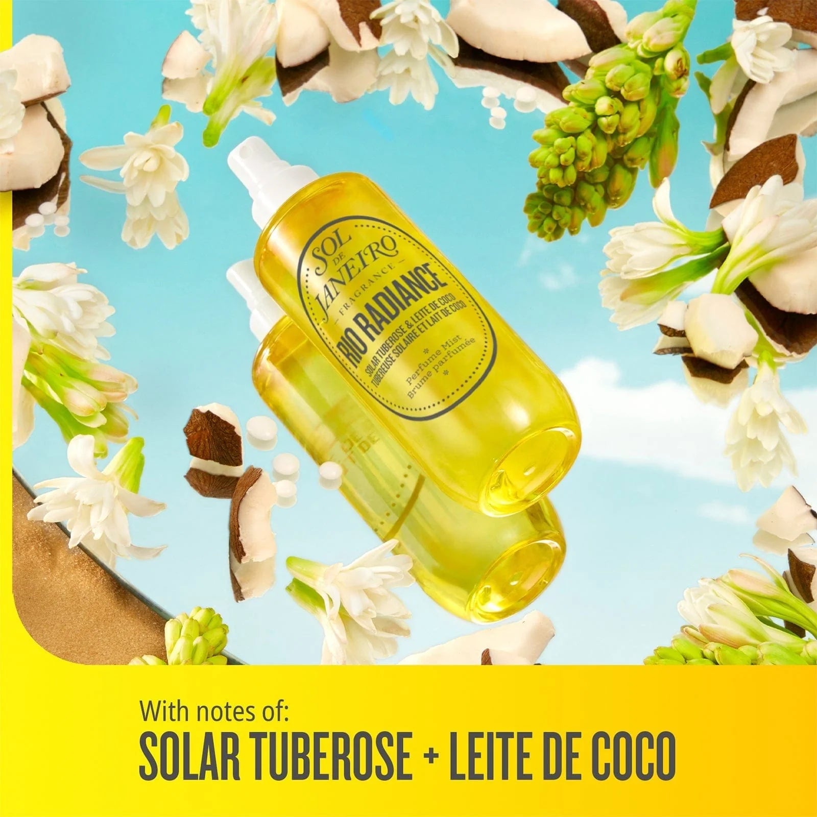 Cheirosa 87 perfume mist with notes of solar tuberose + leite de coco